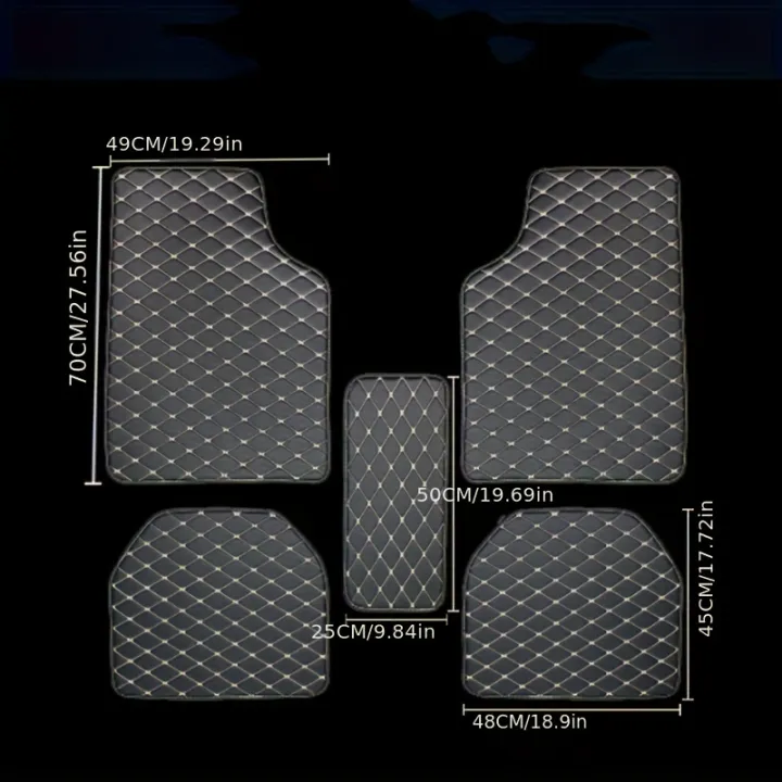 Kcimo%205Pcs%20Car%20Floor%20Mats%20PU%20Leather%20Waterproof%20Car%20Foot%20Pad%20Protector%20Pads%20Fashion%20Universal%20Car%20Carpet%20Cushion%20For%20All%20Seasons%20-%20Image%202