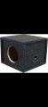 8 inch Vented Enclosure Carpeted Car Subwoofer Speaker Box - Improves Audio Quality, Sound and Bass - High Grade MDF Construction. 