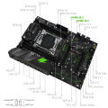 MACHINIST MR9A PRO X99 TPM 2.0 Motherboard LGA2011-3 Xeon E5 2690 V3 CPU DDR4 16GB (2*8GB) 2666MHz RAM Optional Kit Set.
