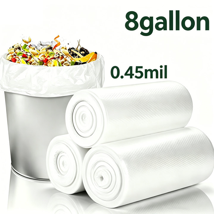 20/80Pcs 60x65cm Compostable Open Top Trash Bags Biodegradable Large Garbage Bags for Kitchen Office