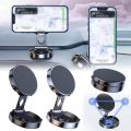 Round Folding Magnetic Car Holder 360 Degree Rotatable Mobile Phone Bracket Mount Strong Magnet Support For iPhone  Stand. 