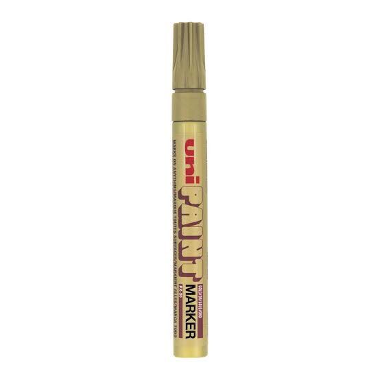Uni%20Paint%20Marker%20,Shiny%20Gold%20and%20White%20,Marks%20on%20anything%20-%20Image%204