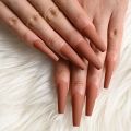 24 Solid color matte super long coffin fake nail tips for extension manicure art press on nails
 good quality. 