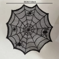 Diameter 30cm Halloween Tablecloth Black Placemat Disposable Spider Table Runner Halloween Decoration Set.