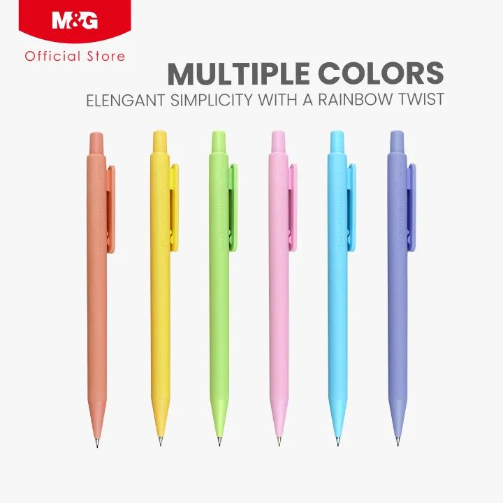 M&G VENA Pastel Color Mechanical Pencil 0.5mm & 0.7mm Pack of 2 Affordable, High-Quality, Multiple Colors, Smooth Writing, Minimalist Design
