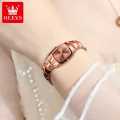 Olevs 7006 model ladies watch luxury fashion exclusive design ceramic strap waterproof imported quartz movement wrist-watche for women with box. 