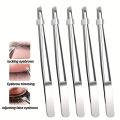 Professional Stainless Steel Tweezers for Eyebrows & Facial Hair Precision Tip Non-Slip Grip Eyebrow, Beard, Mustache Trimming.