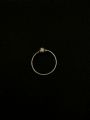 Nose Ring Fine Silver Chandi Nose Ring Tiny 8mm Septum Septo Thin 25g 0.4mm BCR Ball Fix One Side. 