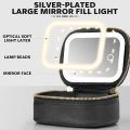 Mini Makeup Bag with Led Mirror Small Travel Cosmetic Organizer 3 Light Adjustable Brightness for Women Portable Train Toiletry.