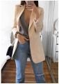 Plus Size Blazer Women Clothing Casual Cardigan Autumn Winter Overcoat Solid Large Topcoat Lapel Jacket Grace Fashion Outer Wear. 