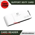 (Card reader) card reader USB 2.0 fast data transfer 500 MB support TF, Micro SD, SD card with flap (multicolor white/black). 