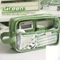 Large Capacity Multi-Compartment Storage Pencil Case, Stationery Bag, Pen Holder, Makeup Organizer, Portable Gift. 
