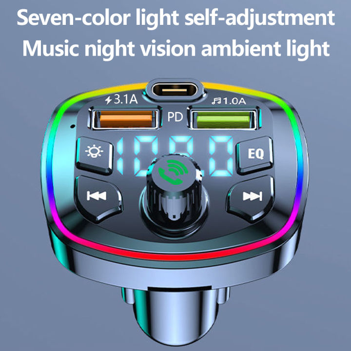 Bluetooth%205.0%20Fm%20Transmitter%20Car%20Mp3%20Player%20Wireless%20Hands-Free%20Audio%20Receiver%20Car%20Radio%20Dual%20USB%20Fast%20Charger%20-%20Image%202