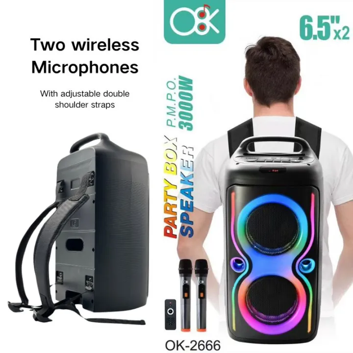Powerful%203000W%20Speaker%20Bluetooth%205.1%20Party%20Box%20Speaker%20with%20Dual%206.5%E2%80%9D%20Drivers,%20USB/TF%20MP3%20Playback,%204000mAh%20Rechargeable%20Battery,%20RGB%20LED%20Lights,%20TWS%20Stereo%20Pairing,%202%20Microphones,%20Wireless%20Music%20Fun%20%20Party%20Speaker%20-%20Image%208