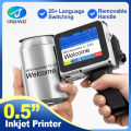 12.7mm Mini Inkjet Printer with Grips 28 Languages Coding Portable Machine for Plastic Text Label Batch Number Date Logo Print.