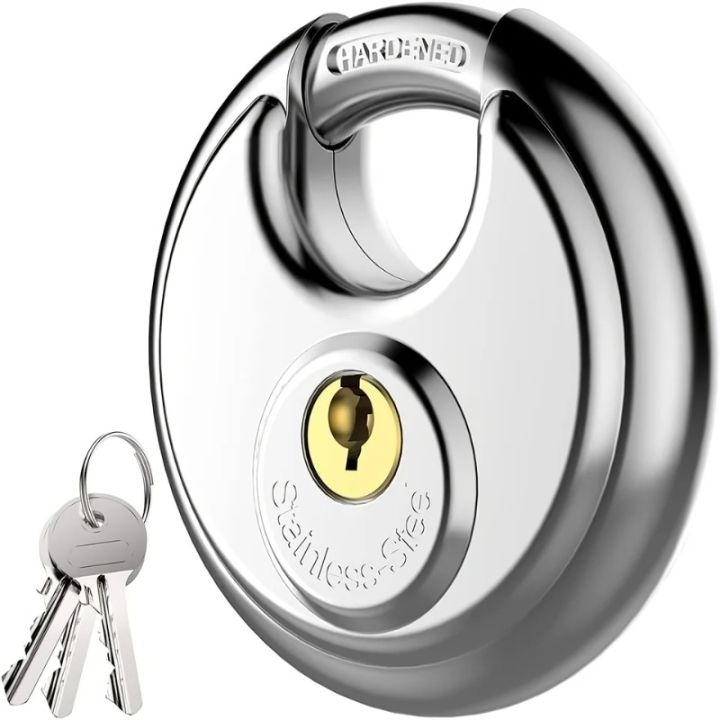 60MM Stainless Steel Heavy Duty Key Lock Padlock Waterproof Anti-theft Security Lock for Outdoor Storage Gym and Door Use