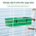 Small Bird Food & Water Feeder Tray Plastic Feeding Box for Budgie Finch Canary Cage Accessories  Parrot Bird Wash Bath. 