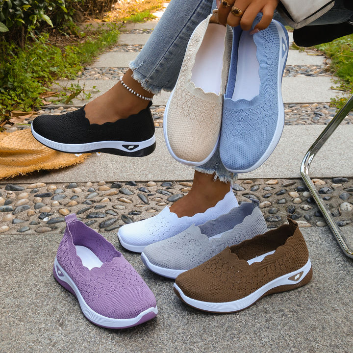 Women%20Shoes%20Orthopedic%20Knit%20Walking%20Shoes%20Breathable%20Slip-On%20Loafers%20Soft%20Non-Slip%20Wedge%20Sneakers%20Comfortable%20Casual%20Footwear%20-%20Image%202