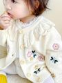 Autumn and Winter Baby Knitted Cardigan Baby Girl Tops Toddler Winter Baby Style Warm Sweater.