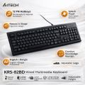 A4TECH KRS-82BD Wired Multimedia Keyboard With Bangla - Original A4TECH bangla keyboard, usb wired keyboard, multimedia, computer, office, ergonomic, budget, desktop, laptop external, splash resistant, durable, standard full size cheap comfortable typing.