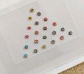 1 pack multi colour white stone bindi( small size 1.5mm) 22/24pc in 1 pack. 