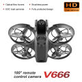 V666 8K HD Dual Camera Drone with Display Remote | Optical Flow Positioning | Foldable RC Quadcopter. 