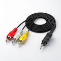 1.5m 3.5mm Jack to 3x RCA Audio Video AV Cable for Dialog TV CD DVD Player Camcorder. 
