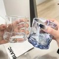 Unique Whisky Glass Irregular Transparent Glass Wine Cup Drinking Glasses for Home Summer Beverage Cup Kitchenware. 