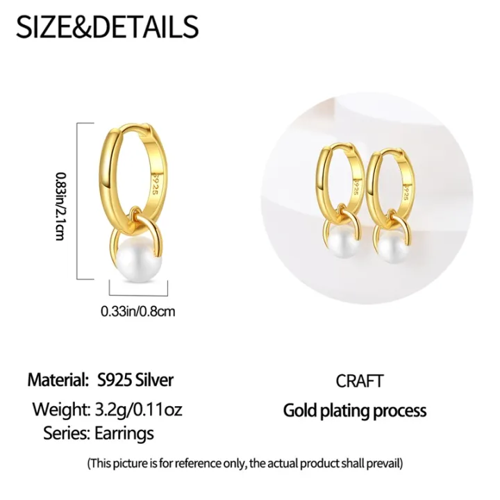 100%25%20925%20Sterling%20Silver%20Pearl%20Golden%20Geometry%20Hoop%20Earrings%20For%20Women%20Fashion%20Birthday%20Party%20Wedding%20Jewelry%20Engagement%20Jewelry%20-%20Image%206