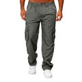 Men's Men's loose straight leg fashion casual Men's fashion casual multi-pocket loose straight leg overalls Outdoor pants men's. 
