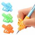 Set of 2 Writing Pencil Pen Gripper Holders for Children - Essential Aids for Kids' Learning and Writing Practice - Silicone Pen Correction Devices. 