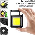 500mAh Mini LED Flashlight Multifunctional Work Light Portable Pocket Flashlight Keychain USB Rechargeable Camping Flashlight. 