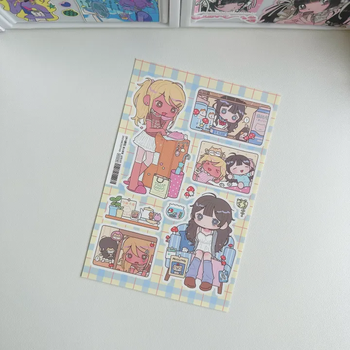 Korean%20Stickers%20Cute%20Sweet%20Cool%20Japanese%20Shibuya%20Girl%20Stickers%20Kawaii%20Character%20Stickers%20Handbook%20Diary%20Scrapbook%20DIY%20Stickers%20-%20Image%206