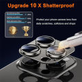 Metal Camera Lens Glass Protector For iPhone 11 12 13 14 15 Pro Max Mini 14Plus 15Plus Ultra High Definition Glass Back Lens.