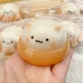 Cat Mochi Taba Squishy Fidget Toy Cute Cat Hamster Silicone Slow Rebound Pinch Decompression Toy Slow Stress Release Vent Toy. 