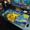 Mouse Pad Anime Gaming Accessories Large Carpet Edge White Gamer Computer Keyboard Pad  Pokemon Pikachu Desk Mat Mausepad. 
