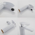 Rethme Bathroom Faucets White Maple Leaf Brass Basin Mixing Faucet Cold Hot Water Waterfall Tap Deck Mounted Sink Mixer Taps. 