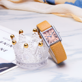 OGEDA Waterproof Couple Watches Casual Fashion Quartz Stainless Steel Leather Strap Square Dial Men's And Women's Lover Watch.