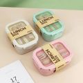 1100ML Lunch Box For Kids School Adults Office Wheat Straw Microwave Picnic Storage Portable Big Bento Box With Spoon Chopsticks.