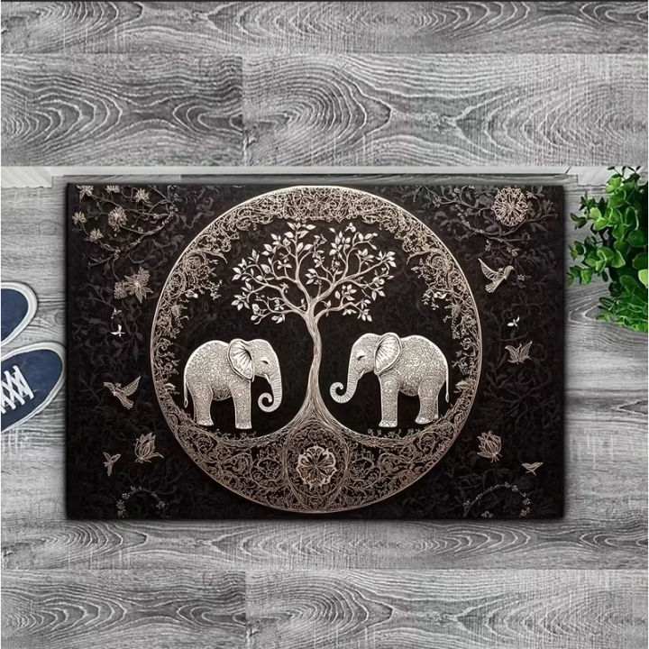 VIKAMA%20Tree%20Of%20Life%20Welcome%20Floor%20Mat%20Foyer%20Entrance%20Carpet%20Home%20Decor%20Living%20Room%20Bedroom%20Carpet%20Home%20Decor%20-%20Image%202