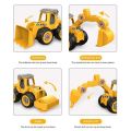 Construction Vehicles Set, 4 Pack DIY Take Apart Toys Construction Trucks with 1 Screwdriver Tools, Kids Building Cars Birthday for Boys Toddlers 3,4,5,6,7. 