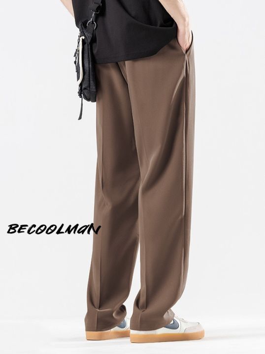 Becoolman%20men's%20suit%20pants%20men's%20straight%20straight%20trousers%20Korean-style%20loose%20high-end%20casual%20pants%20-%20Image%204
