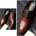 Men's Leather Shoes Business Dress Shoes Men Oversized Men's Shoes Casual Shoes (Colour: Brown, Size: 39).