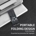 Aluminum laptop stand for bed and office use lightweight ventilate, portable laptop stand  with 7-Level adjustable Height for 11 - 17 Inch notebook stand High Quality Aluminium laptop stand with non-slip silicon grip.. 