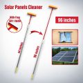 Solar Panel Cleaning Brush 96 Inches Extendable Rod | Window & Glass Cleaner Brush | Adjustable 48-96 Inch with Free Refill. 
