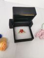 1k  bridal gold ring with maroon stone.. 