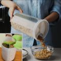Air tight 3Partition 2.2 liter capsity container for storage beans dry fruits|airtight spice food storage. 