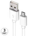 DATA CABLE FAST CHARGING Micro USB Fast Charging Cable + Data Cable / Sync Cable For Samsung /Nokia /Qmobile- White  &other. 