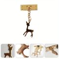 2Pcs Exquisite Metal Cute Deer Clasp Buckle Buckles Bag Purse Hat Decor With Tassel Hardware DIY Leather Craft Accessories.