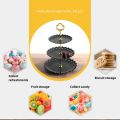 3-Tier Cupcake Stand Fruit Plate Holder Desserts Snack Candy Buffet Stand Tower for Christmas Wedding Party Cake Dessert Tray.